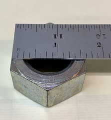 (1) 1-1/8-12 Hex Nut Fine Thread ZINC 1 1/8 Inch 1-1/8″-12 Finished Steel UNF