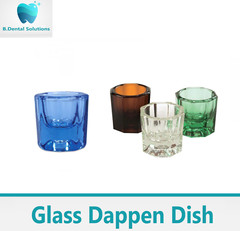 MARK3 Glass Dental Dappen Dish Mixing Cup Clear / Blue / Green / Amber, 1/Ea