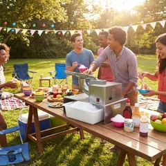 Snow Cone Machine Shaved Ice, 500LB/H Commercial Ice Crusher Shaved Ice Machi…