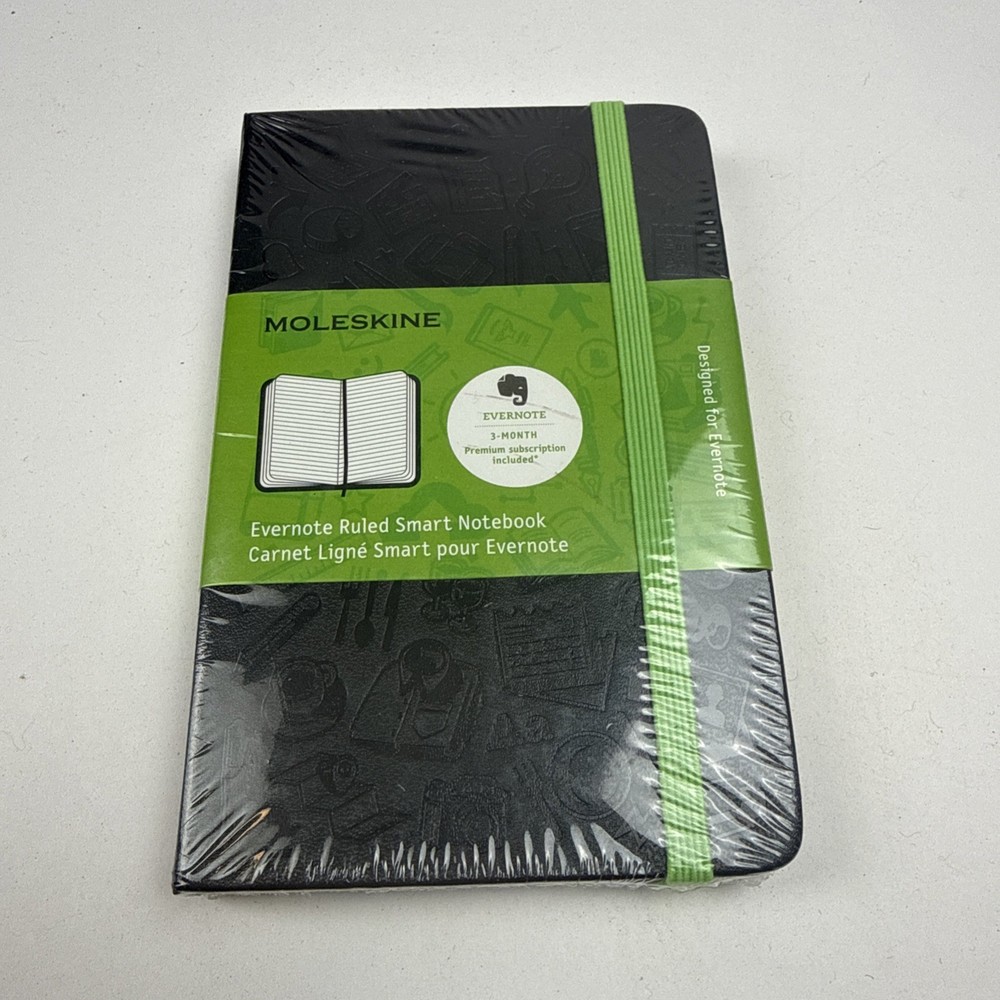 Moleskine Classic Hard Cover Ruled Pocket 9×14 cm Evernote Smart Notebook NEW