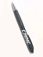 100 Misprint Rubber Grip Click Pens MARDI GRAS Hub Pen Bulk Lot BLACK