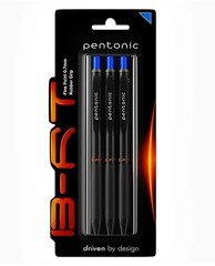 Pentonic B-RT 0.7mm Retractable Blue Ink Ball Point Pen Blister Pack of 3 Pens