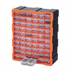 VEVOR 60-Drawer Storage Organizer Plastic Drawer Parts Storage Cabinet Stackable