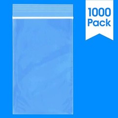 3″ x 5″ Reclosable Clear Plastic Poly Zipper Bags 4-Mil, Box of 1,000-bags