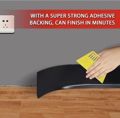 6″x50ft Self Adhesive Vinyl Wall Base Molding Flexible Baseboard Trim Roll