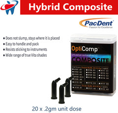 Dental PacDent OptiComp Universal Restorative Resin Hybrid Composite, Unidose
