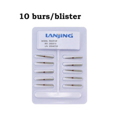 LANJING Dental Diamond Burs FG Flame Shape High Speed Bur Fine Grit 861 862 863
