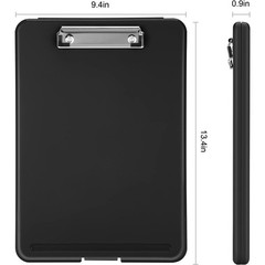 Clipboard with Storage, Plastic Storage Clipboards with Low Profile Clip,