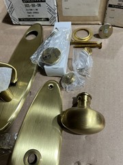 Baldwin 6573-060-FD Estate Trim Set Springfield Satin Brass/Brown Full Kit NOS