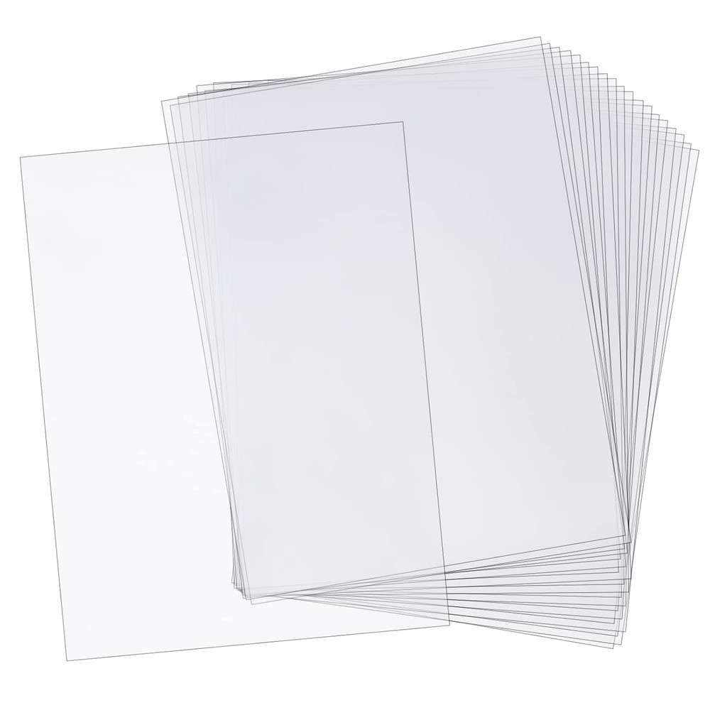 20 Pcs Clear PVC Plastic Sheets 8.25×11.75 Inch for Crafts and Displays