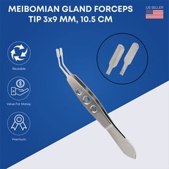 Meibomian Gland Expressor Forceps Tweezer High Precision Meibomian Flap 3x9MM