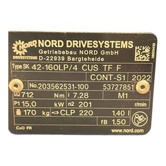 Nord SK 42-160LP/4 CUS TF F Gear Motor. -unused-