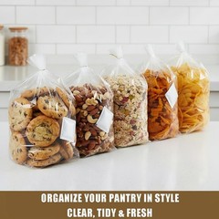 300 Pack Clear Bread Bags with Ties,18x4x8 Inches Plastic Bread Bag Bulk ….