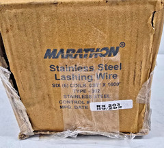 6 Rolls Type302 Marathon .038″x1600′ Stainless Steel Lashing Wire