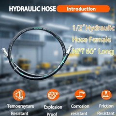 Hydraulic Hose 1/2″ with Male NPT X Male NPT, 3988 PSI,60″ Long