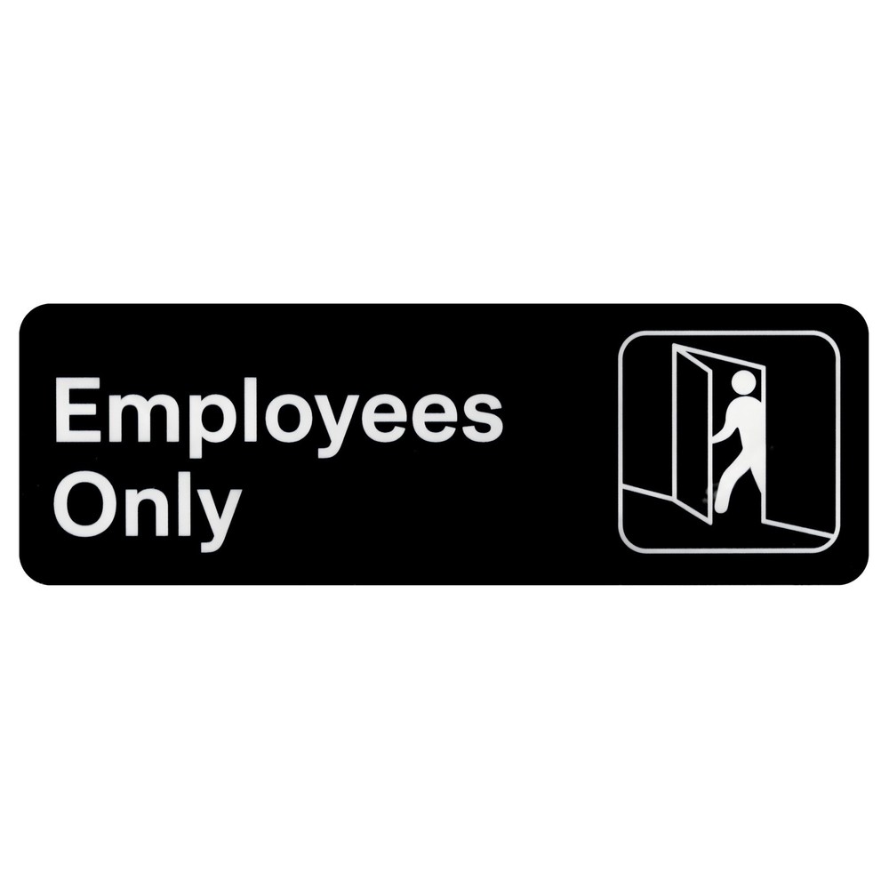 Employees Only Sign 3 by 9 for Office, Restaurant, Warehouse, Store
