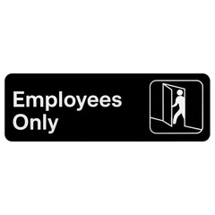 Employees Only Sign 3 by 9 for Office, Restaurant, Warehouse, Store