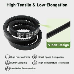 Drive Belt 4L Tooth Tiller V-Belt Compatible with Earthquake 99cc Engine Cult…