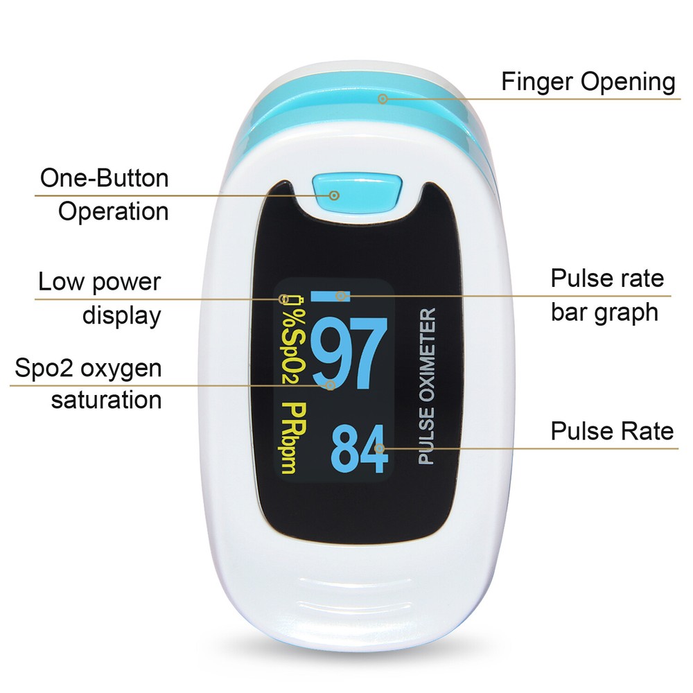 Finger Pulse Oximeter Blood Oxygen SpO2 Monitor Heart Rate Patient Monitor OLED