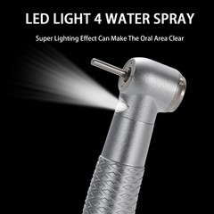 Dental LED E-generator High Speed Handpiece 4Holes 4-Port Spray SANDENT FG1.60mm