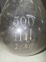Vintage Glass 500mL ±0.20 Volumetric Flask