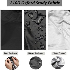 Black Exercise Bike Cover Waterproof Oxford Fabric Indoor & Outdoor Draw String