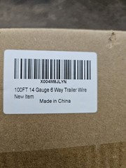 100FT 14 AWG 6-Conductor Multicolor Trailer Wire Automotive Battery X004M8JLYN