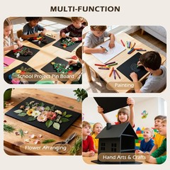 Golden State Art 10-Pack 20×24″ Black Foam Boards, 3/16″ Thick for Crafts