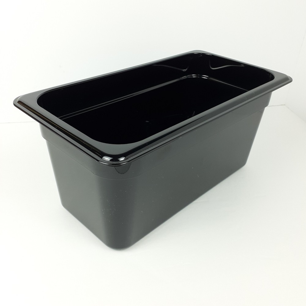 Vigor 1/3 Size Polycarbonate 6″ Deep Black 5.6 Qt Food Storage Pan 247FP136