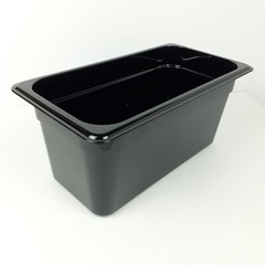 Vigor 1/3 Size Polycarbonate 6″ Deep Black 5.6 Qt Food Storage Pan 247FP136