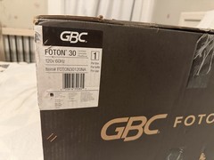 NEW SEALED GBC FOTON 30 Automatic LaminatorFOTON30120NA Auto Feed