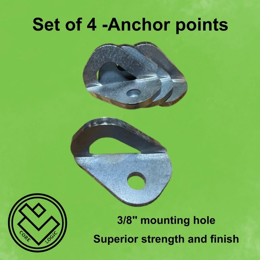 Set of 4 -Weld/Bolt Tie Down Anchors – Trailer, Truck Bed, Motorcycle, Anchor