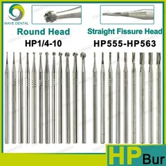 US WAVE Dental Surgical Burs Tungsten Carbide Bur Round HP 44.5mm For Slow Speed
