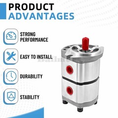 New PGP51088G3LP Two-Section Hydraulic Gear Pump for AGT Skid Steer Loader KTT23