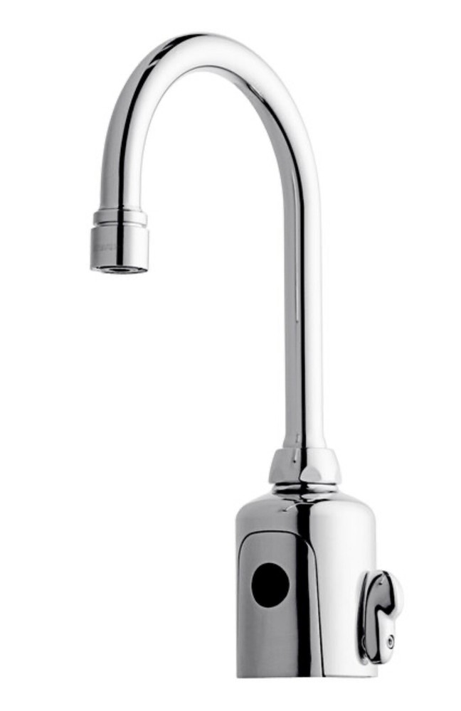 CHICAGO FAUCETS 116.223.AB.1 Rigid Gooseneck Bathroom Faucet, Chrome Plated