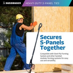 Sandbaggy 8″ Heavy-Duty S-Panel Tie – Concrete Loop Ties – Construction Grade