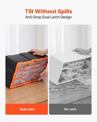 VEVOR 22-Drawer Storage Organizer Plastic Drawer Parts Storage Cabinet Stackable