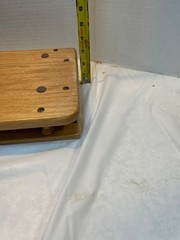 Vintage Desk Organizer Oak Wood Table Book Rack Shelf Country Ship 20.5 x 8 x 2