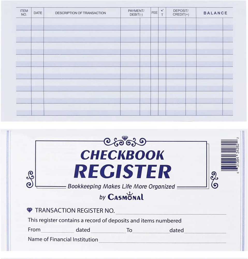 12 Pack Checkbook Register, Check Register Books for Personal and Work Use