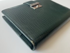 Gold Pfeil Organizer Wallet Notebook Filofax Pocket Size Green Leather/ Krause