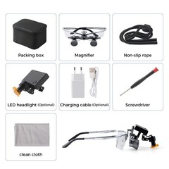 2.5/3.5X Dental Surgical Medical Loupes Magnifier Binocular/LED 5W Headlight