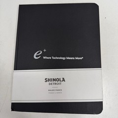 Shinola Notebook Unisex Large Jet Black Ruled Linen Hardcover S0710010921