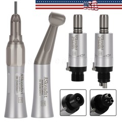 ASkeadnt Dental Slow Low Speed Handpiece Straight Contra Angle Air Motor 4/2Hole