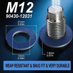 24PCS M12 Oil Drain Plug Gasket Aluminum Crush Washer for Toyota Lexus Scion
