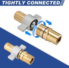 NEW 1″ NPT Wet-Line Wing Nut Hydraulic Quick Disconnect Coupler / Coupling Set