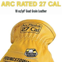 Youngstown Glove Co 12-3265-60-Xl Arc Flash Gloves, Goat Grain Leather, Slip-On