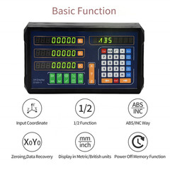 LED Digital Readout 2 Axis 3 Axis Linear Glass Scale 5um 130mm-1020mm USA Stock