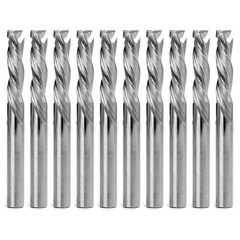 1/4″ Dia 3 Flute Compression Endmill CNC 10 Pack 1/4″ Shank Yonico 33310-SC-10PK