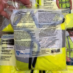 Lot of 5 West Chester Hi-Visibility Construction Safety Vests One Size Fits Most