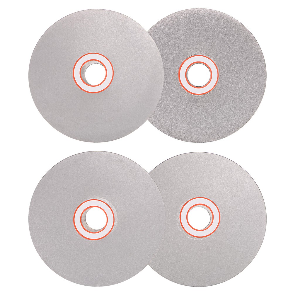 Diamond Flat Lap Disc Set 4×5/8Inch Arbor 600/1200/2000/3000 Grit Grinding Wheel